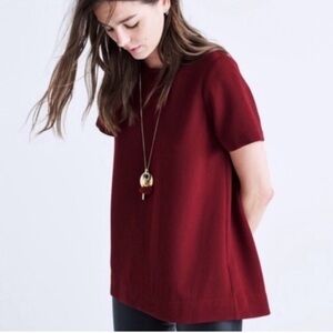 Madewell Rich Burgundy Tailored Top